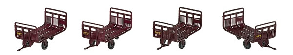 REE Modeles XB-030 - SET de 4 metallic luggage trolley - Brown PTT + PTT Marking